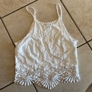 White spaghetti strap Kendall & Kylie tank top